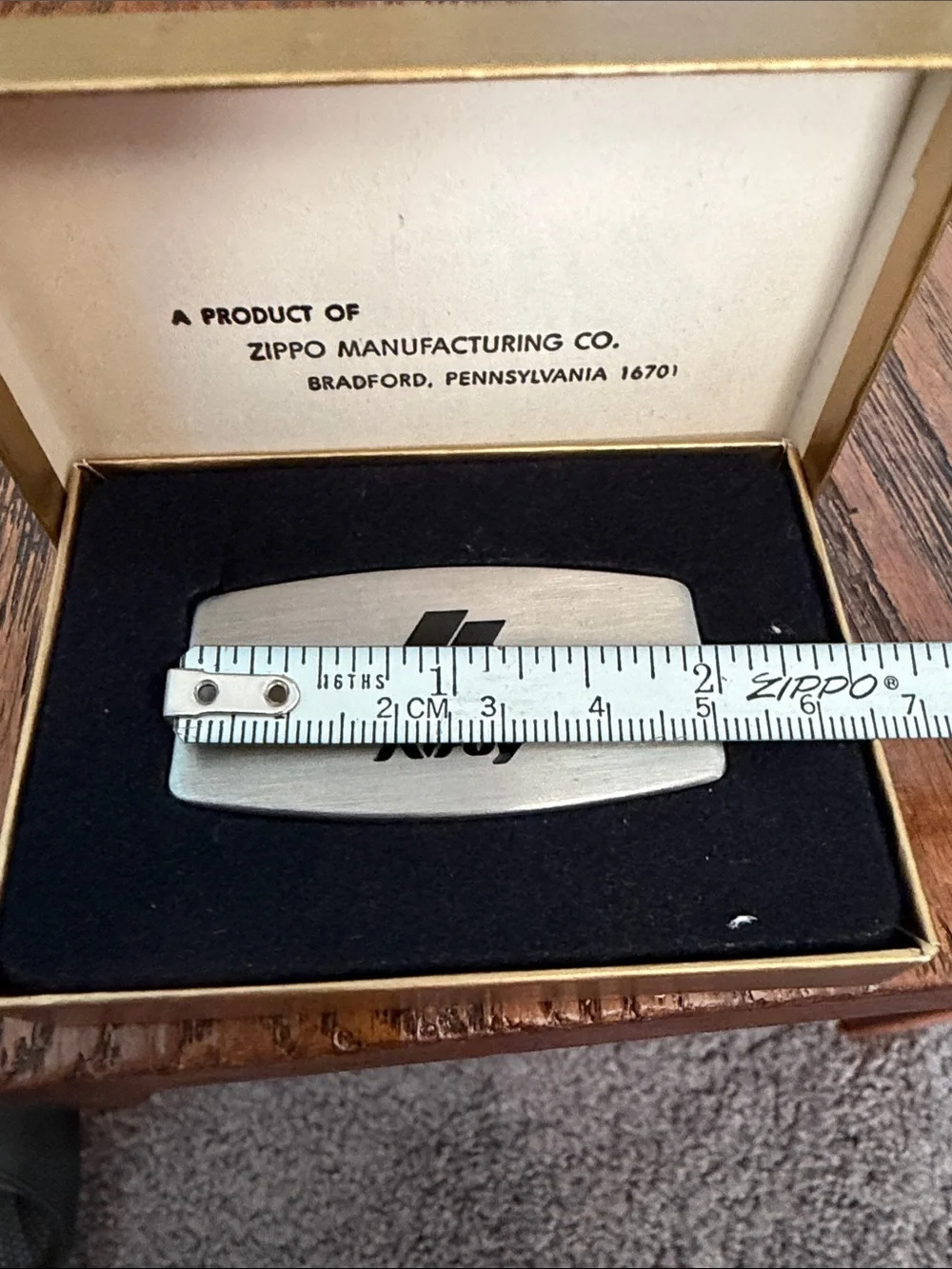 Kirby Silvertone Pocket Knife and Measuring Tape made by Zippo Vintage